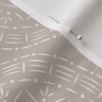 mandala 02 - creamy white _ silver rust blush - hand drawn boho geometric
