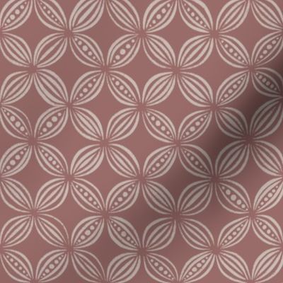 peas pods - copper rose pink _ silver rust blush - pretty vintage geometric