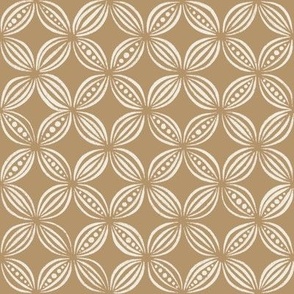 peas pods - creamy white _ lion gold - mustard vintage geometric