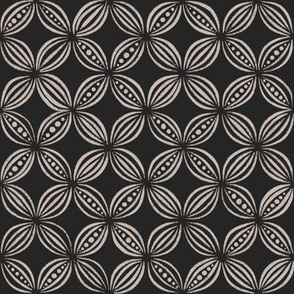 peas pods - raisin black _ silver rust blush - pretty vintage geometric