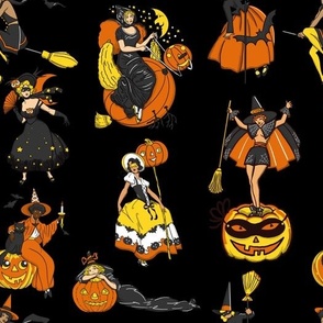 Vintage Halloween Witches!