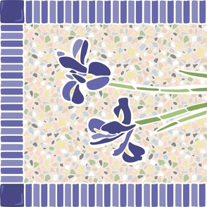 Irises Mosaic Terrazzo