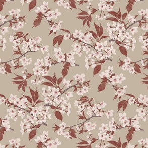 wild cherry blossoms_beige