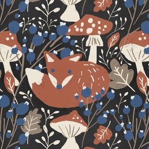 Red Autumn Fox Pattern