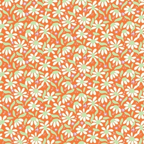 Orange floral design 