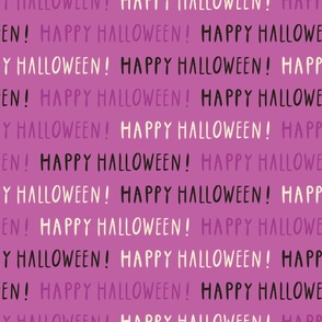 Happy Halloween Lettering reddish purple_L large scale for bedding _ new