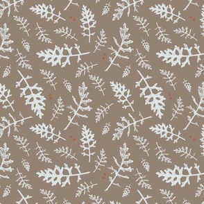scatter leaf autumn calm taupe