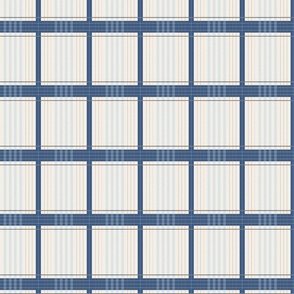 Countryside Plaid Pattern in Blue, Brown and Beige - Medium Scale