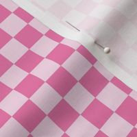 Minimalist boho checker plaid design basic check color block tartan nursery print barbie love pink blush