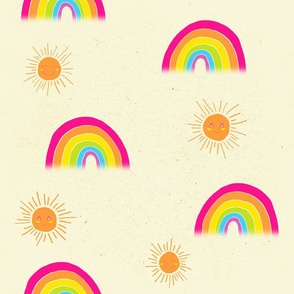 Sunny Day with Rainbows