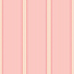 Pink & Cream Lace Stripes