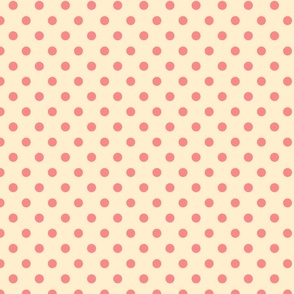 Pink and Cream Polka Dot Spots