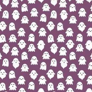 Spooky cute ghosts kawaii fright night minimalist halloween design on purple  SMALL 