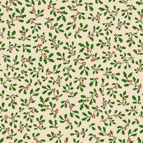 Tiny mistletoe, beige and green