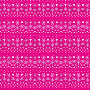 Fairisle Snowflakes - SMALL - Hot Magenta Pink