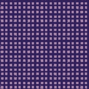 Textured Checks navy purple on dark lilac