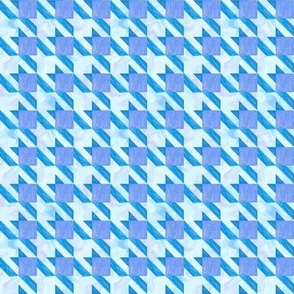Lavender Blue Watercolour Houndstooth 1 inch