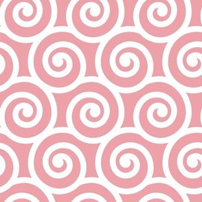 Bold Swirls on Light Salmon Pink: Medium