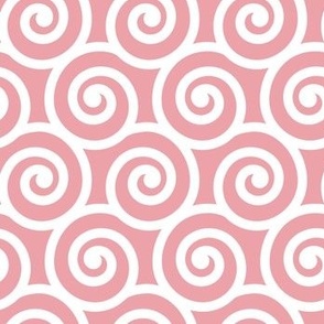 Bold Swirls on Light Salmon Pink: Small