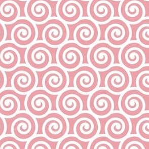 Bold Swirls on Light Salmon Pink: Extra Small