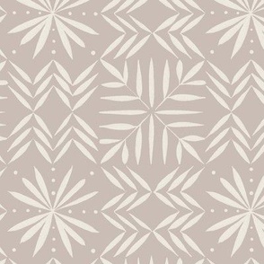 southwest geometric _ creamy white_ silver rust blush _ hand drawn artistic snowflake 