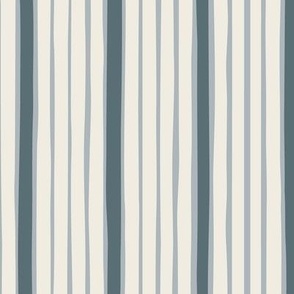 stripes - creamy white _ french grey _ marble blue - hand drawn imperfect geometric