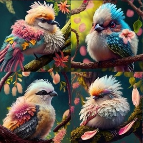 fluffy little birds tile 1