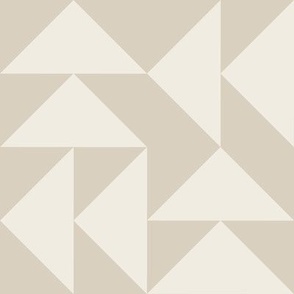 triangles 03 - bone beige _ creamy white - simple clean geometric