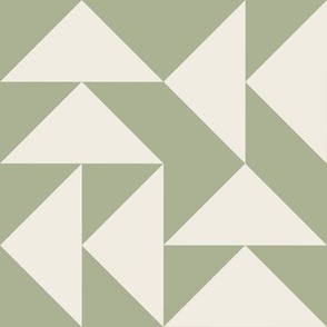 triangles 03 - creamy white _ light sage green 02 - simple clean geometric