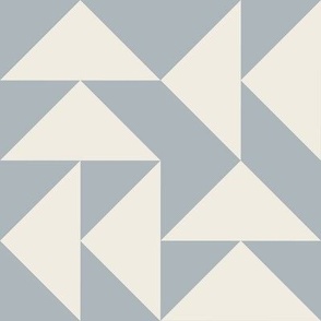 triangles 03 - creamy white _ french grey blue 02 - simple clean geometric