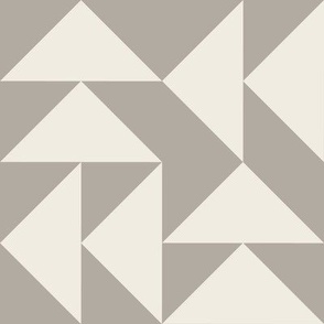 triangles 03 - cloudy silver taupe _ creamy white 02 - simple clean geometric
