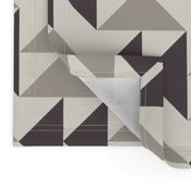 triangles 03 - cloudy silver taupe _ purple brown - simple clean geometric