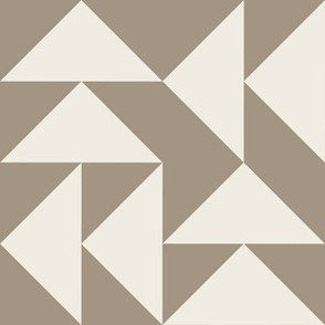 triangles 03 - creamy white _ khaki brown 02 - simple clean geometric