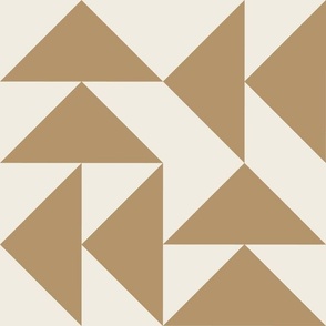 triangles 03 - creamy white _ lion gold - simple clean geometric