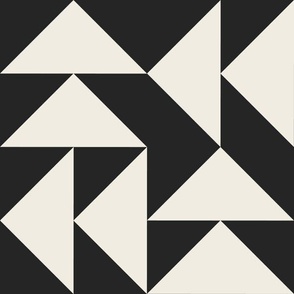 triangles 03 - creamy white _ raisin black 02 - simple clean geometric