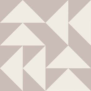 triangles 03 - creamy white _ silver rust blush - simple clean geometric