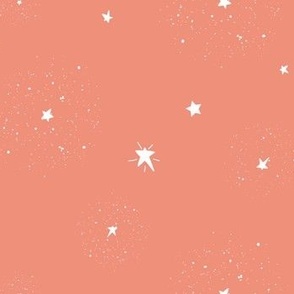 Starry Starry Night- Coral Peach: Medium (Wallpaper: Large)