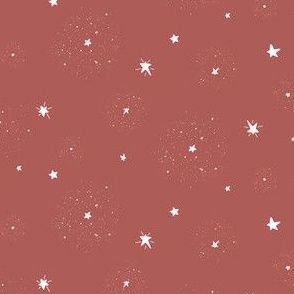 Starry Starry Night- Rusty Red: Small (Wallpaper: Medium)