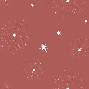 Starry Starry Night- Rusty Red: Medium (Wallpaper: Large)