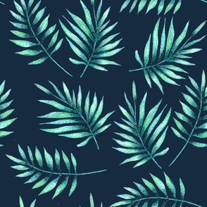 Tropical palm monstera leaves botanical exotic elegant watercolor