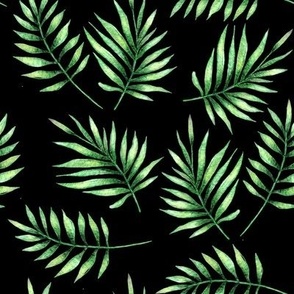 Tropical palm monstera leaves botanical exotic elegant watercolor