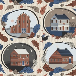 Americana Folk Houses Large