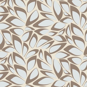 Abstract Leaves (Eggshell and Cream)