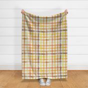 french country gingham - watercolor autumn plaid wallpaper