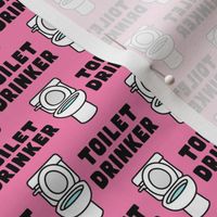 toilet drinker - dog fabric - pink - LAD23