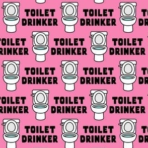 toilet drinker - dog fabric - pink - LAD23