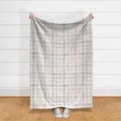 french country gingham - watercolor modern neutrals plaid wallpaper