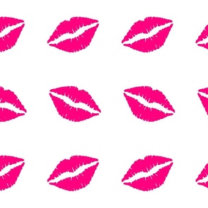 pink lips on white / large
