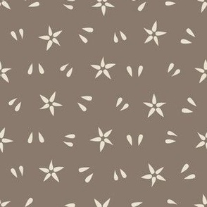 Pips, cream on taupe (Medium) – apple fruit seeds – autumnal harvest fall table