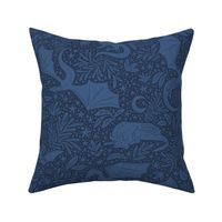 Dragons Botanical - dark blue - medium